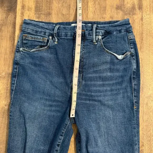 Good American Jeans Good Legs Crop Distressed Skinny Denim Women's Size 12/31 - Picture 4 of 10